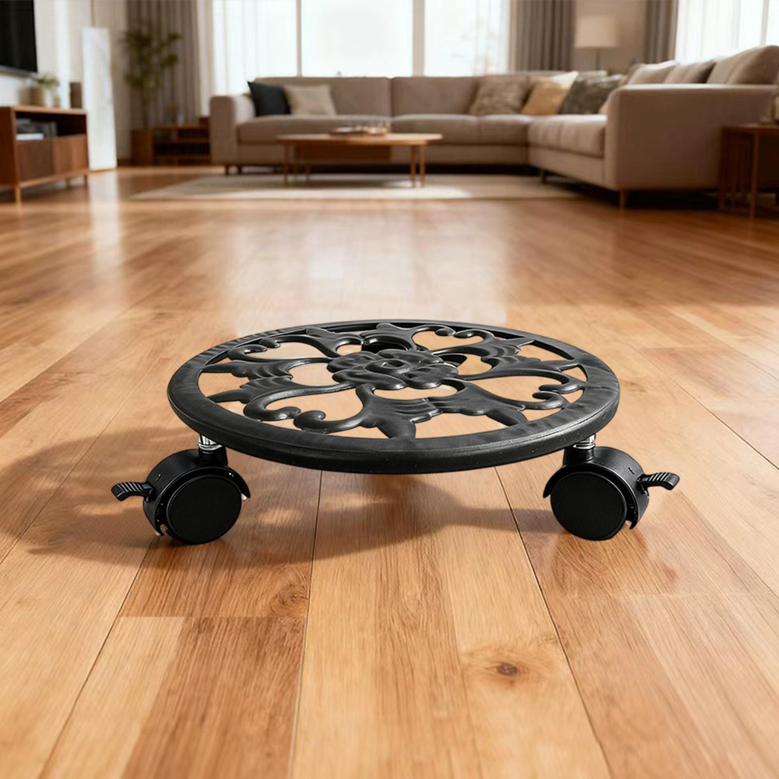 Heavy Equipment Tires - 植物スタンド 車輪付き 高耐久金属製プランタートレイ 植物ローラー 屋内屋外パティオガーデンバルコニー移動ディスプレイ用