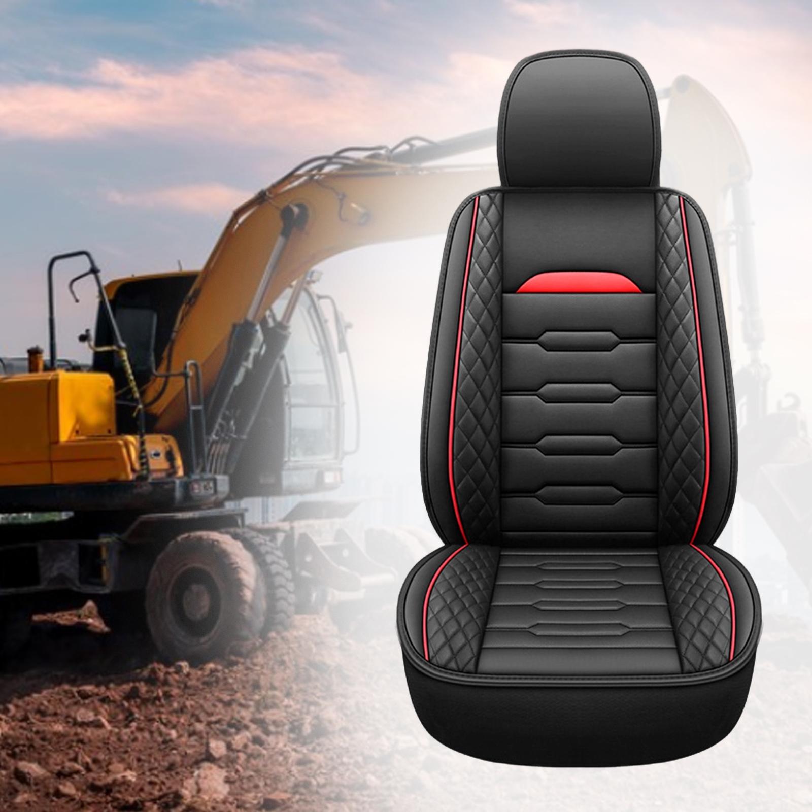 Heavy Equipment Manual - PUレザー製掘削機シートクッション、通気性と耐摩耗性に優れたカバー、ローダー、トラクター、フォークリフト、重機用