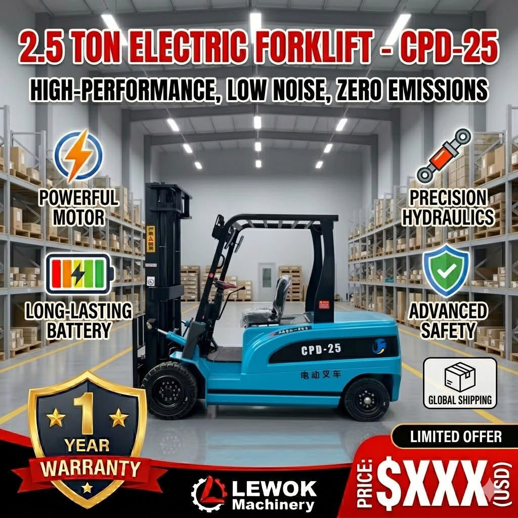 Heavy Equipment Tires - 電動フォークリフトパレットスタッカー2.5トンリフトヘビーデューティートラック鉛蓄電池倉庫設備ソリッドタイヤCE認証フォークリフト