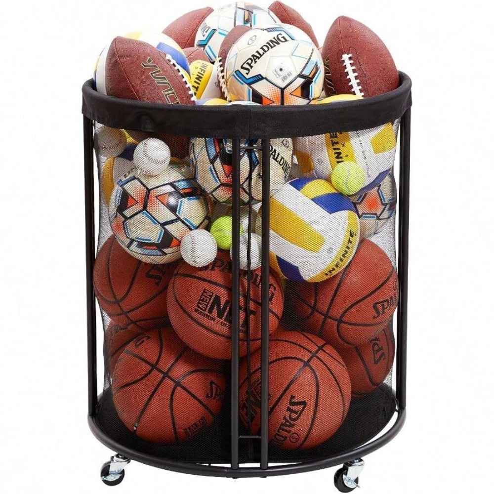 頑丈なボール収納カート（サッカー、バスケットボール、バレーボ - Heavy Equipment Gym のレビューと価格