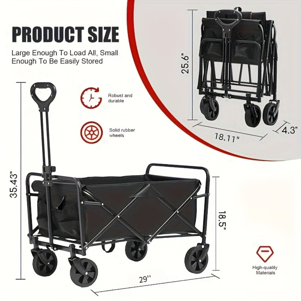 頑丈な折りたたみ式ガーデンカート、耐荷重380ポンド、全地形 - Heavy Equipment Tires のレビューと価格