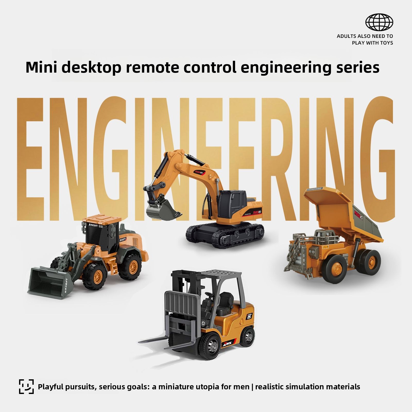 1:64 メタル RC エンジニアリングカーセット、鉱山トラ - Heavy Equipment Vehicles のレビューと価格