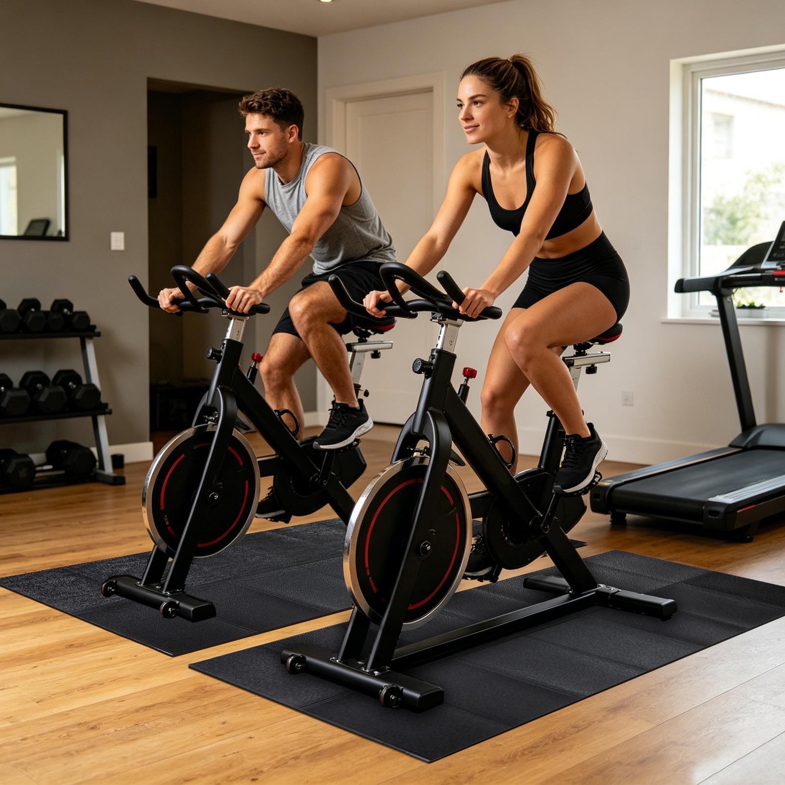 トレッドミルマットの下に置く、頑丈な防水折りたたみ式トレッド - Heavy Equipment Gym のレビューと価格